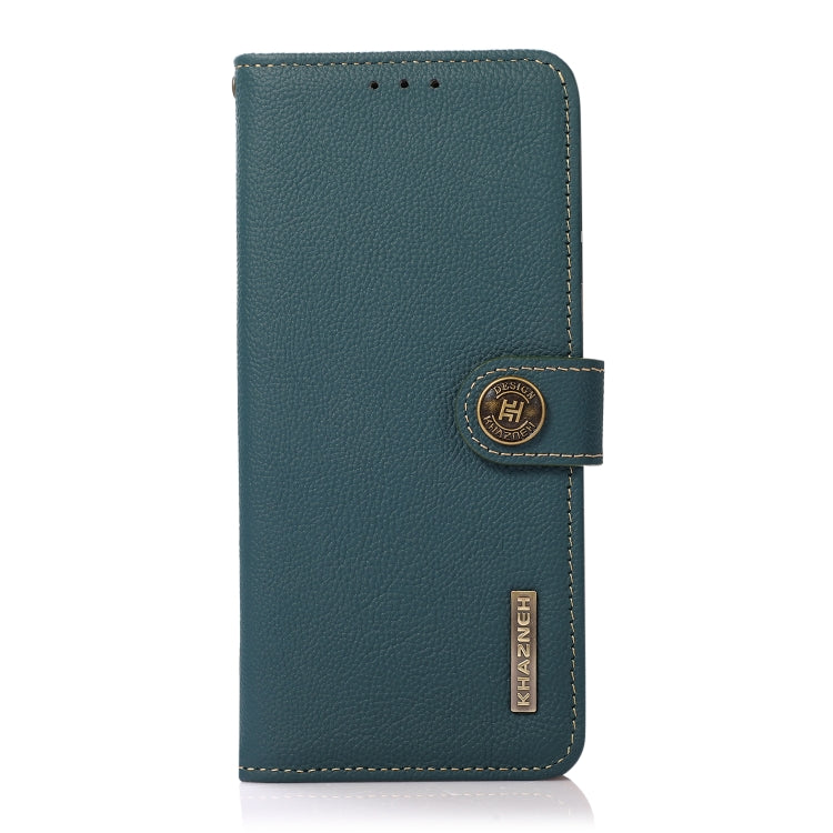 For Honor X6b KHAZNEH Custer Genuine Leather RFID Phone Case(Green) - Honor Cases by PMC TechLife | Online Shopping South Africa | PMC TechLife | Buy Now Pay Later Mobicred