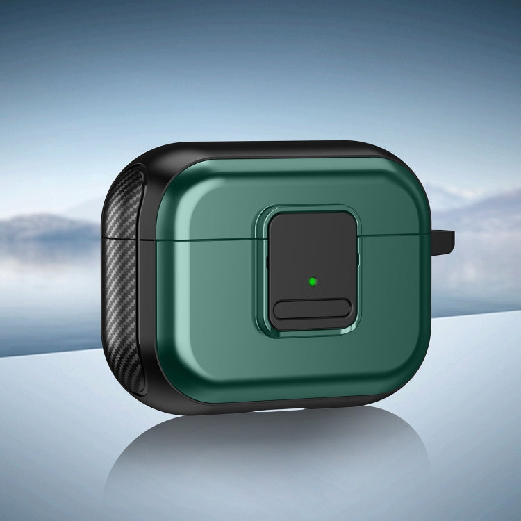 For AirPods Pro 2 TPU + PC Wireless Earphones Case with Magnetic Switch(Green) - For AirPods Pro 2 by PMC Jewellery | Online Shopping South Africa | PMC Jewellery | Buy Now Pay Later Mobicred