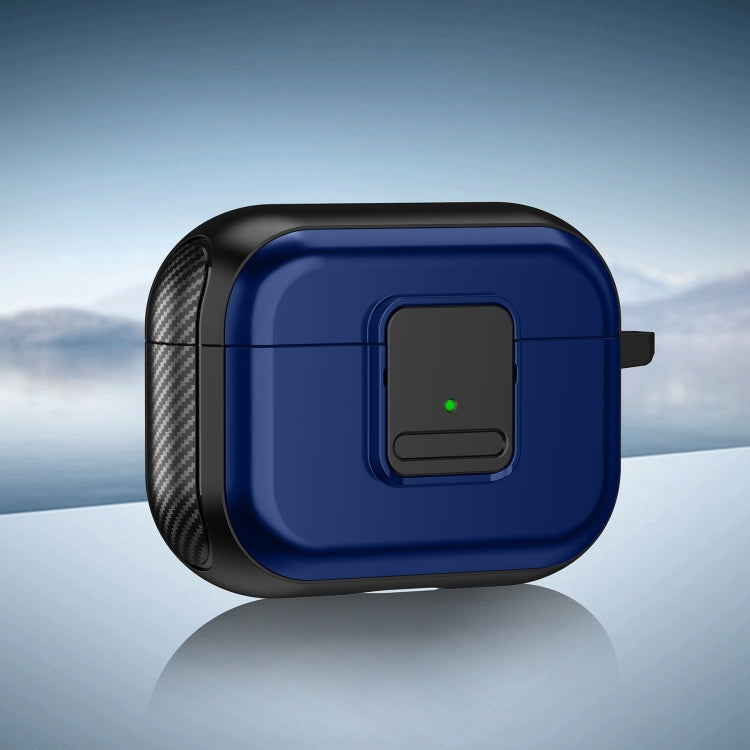 For AirPods Pro TPU + PC Wireless Earphones Case with Magnetic Switch(Blue) - For AirPods Pro by PMC Jewellery | Online Shopping South Africa | PMC Jewellery | Buy Now Pay Later Mobicred