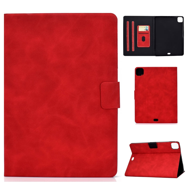For iPad Pro 11 2024 Cowhide Texture Leather Smart Tablet Case(Red) - iPad Pro 11 2024 Cases by PMC TechLife | Online Shopping South Africa | PMC TechLife | Buy Now Pay Later Mobicred