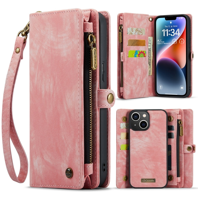 For iPhone 15 CaseMe 008 Detachable Multifunctional Leather Phone Case(Pink) - iPhone 15 Cases by CaseMe | Online Shopping South Africa | PMC Jewellery | Buy Now Pay Later Mobicred