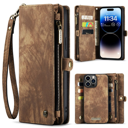 For iPhone 15 Pro Max CaseMe 008 Detachable Multifunctional Leather Phone Case(Brown) - iPhone 15 Pro Max Cases by CaseMe | Online Shopping South Africa | PMC Jewellery | Buy Now Pay Later Mobicred