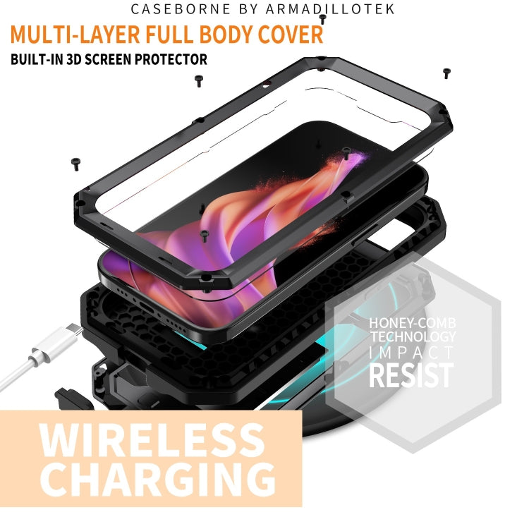 For iPhone 15 Plus R-JUST Sliding Camera IP54 Life Water-resistant Holder Phone Case(Black) - iPhone 15 Plus Cases by R-JUST | Online Shopping South Africa | PMC TechLife | Buy Now Pay Later Mobicred
