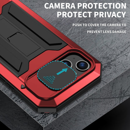 For iPhone 15 R-JUST Sliding Camera IP54 Life Waterproof Holder Phone Case(Red) - iPhone 15 Cases by R-JUST | Online Shopping South Africa | PMC Jewellery | Buy Now Pay Later Mobicred