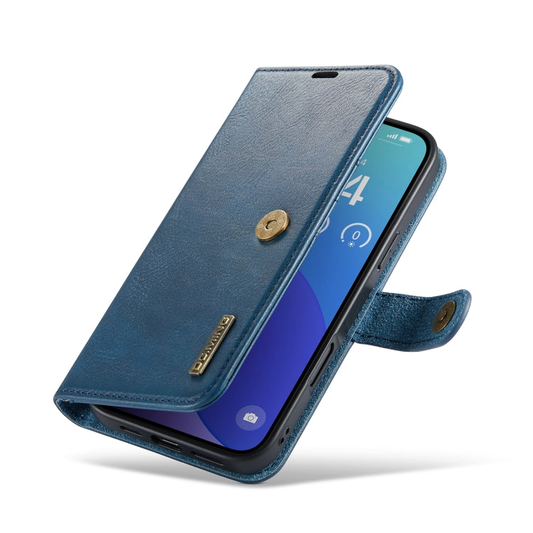 For iPhone 16 Pro Max DG.MING Crazy Horse Texture Detachable Magnetic Leather Phone Case(Blue) - iPhone 16 Pro Max Cases by DG.MING | Online Shopping South Africa | PMC Jewellery | Buy Now Pay Later Mobicred