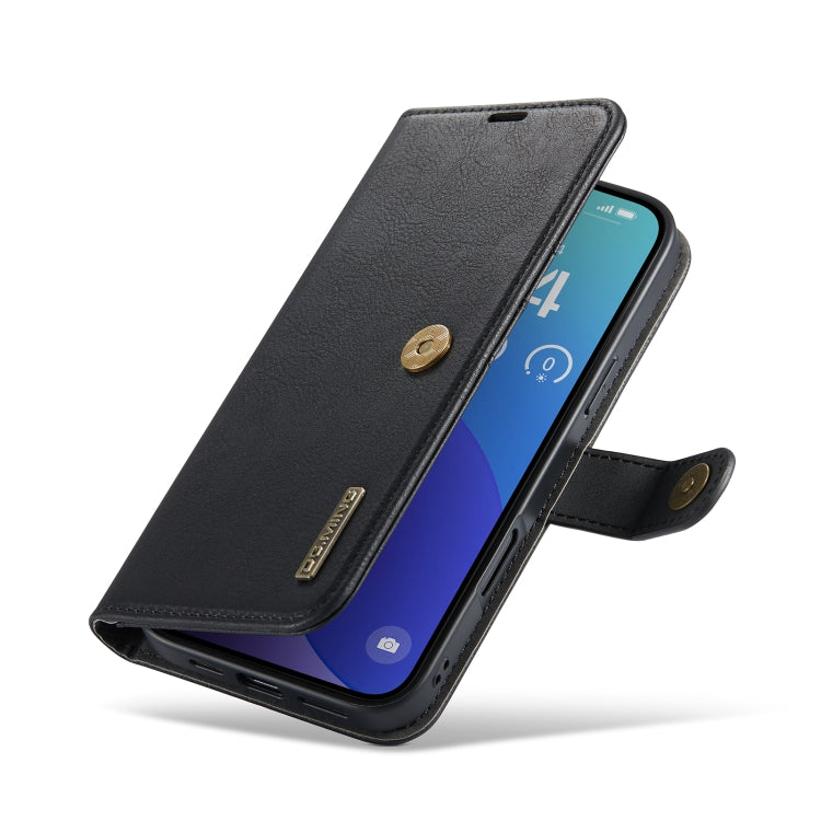 For iPhone 16 Pro DG.MING Crazy Horse Texture Detachable Magnetic Leather Phone Case(Black) - free shipping - PMC Jewellery - Order now!