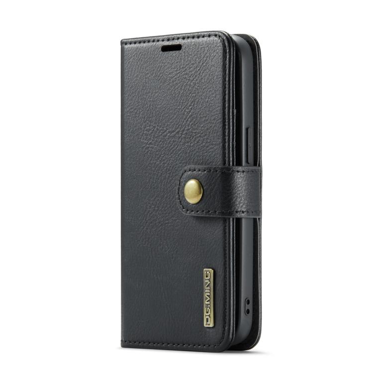 For iPhone 16e DG.MING Crazy Horse Texture Detachable Magnetic Leather Phone Case(Black) - free shipping - PMc TechLife - Order now!