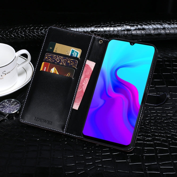 For Blackview A80 idewei Crocodile Texture Horizontal Flip Leather Case with Holder & Card Slots & Wallet(Black) - More Brand by idewei | Online Shopping South Africa | PMC TechLife | Buy Now Pay Later Mobicred
