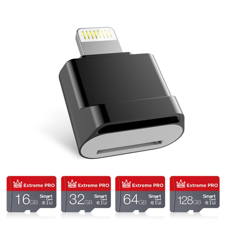 MicroDrive 8pin To TF Card Adapter Mini iPhone & iPad TF Card Reader, Capacity:32GB(Black) -  by MICRODRIVE | Online Shopping South Africa | PMC Jewellery | Buy Now Pay Later Mobicred