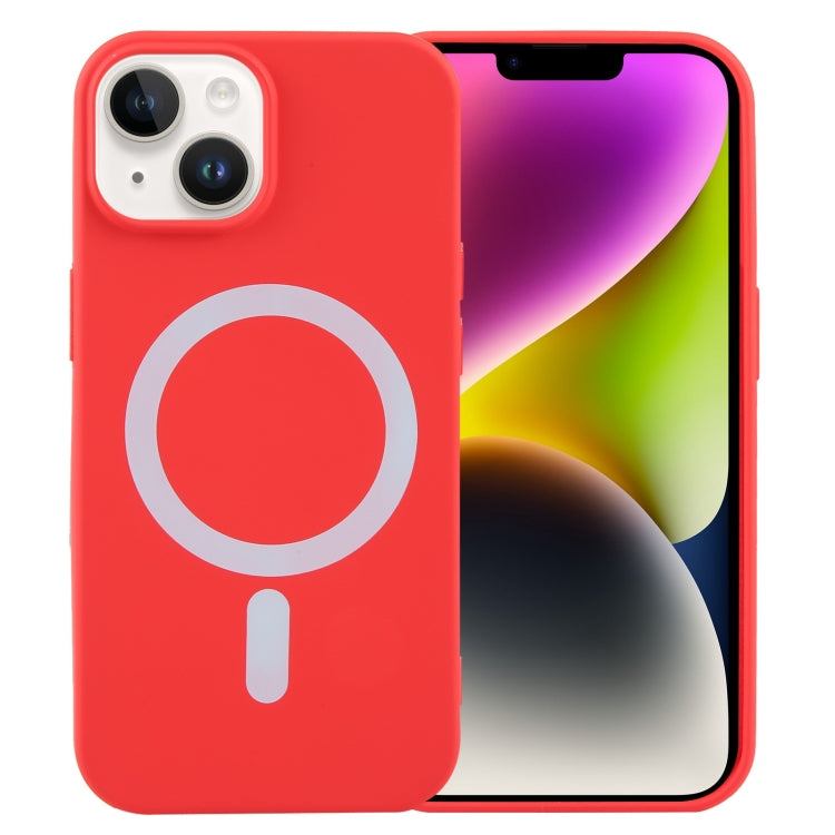 For iPhone 15 Plus MagSafe Liquid Silicone Phone Case(Red) - iPhone 15 Plus Cases by PMC Jewellery | Online Shopping South Africa | PMC Jewellery