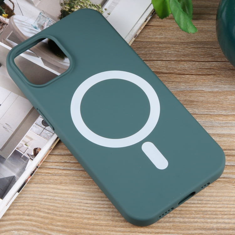 For iPhone 14 Plus MagSafe Liquid Silicone Phone Case(Deep Green) - iPhone 14 Plus Cases by PMC TechLife | Online Shopping South Africa | PMC TechLife