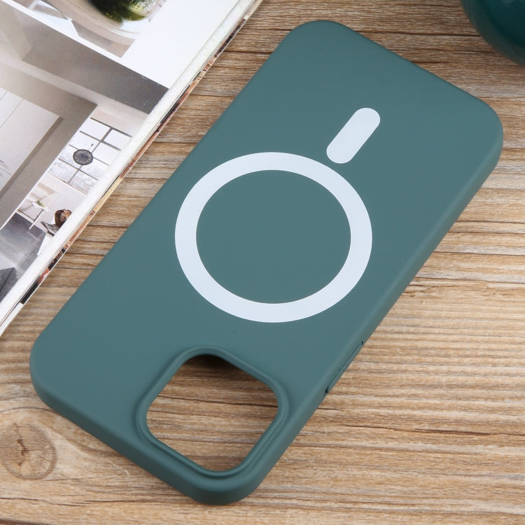 For iPhone 14 Plus MagSafe Liquid Silicone Phone Case(Deep Green) - iPhone 14 Plus Cases by PMC TechLife | Online Shopping South Africa | PMC TechLife