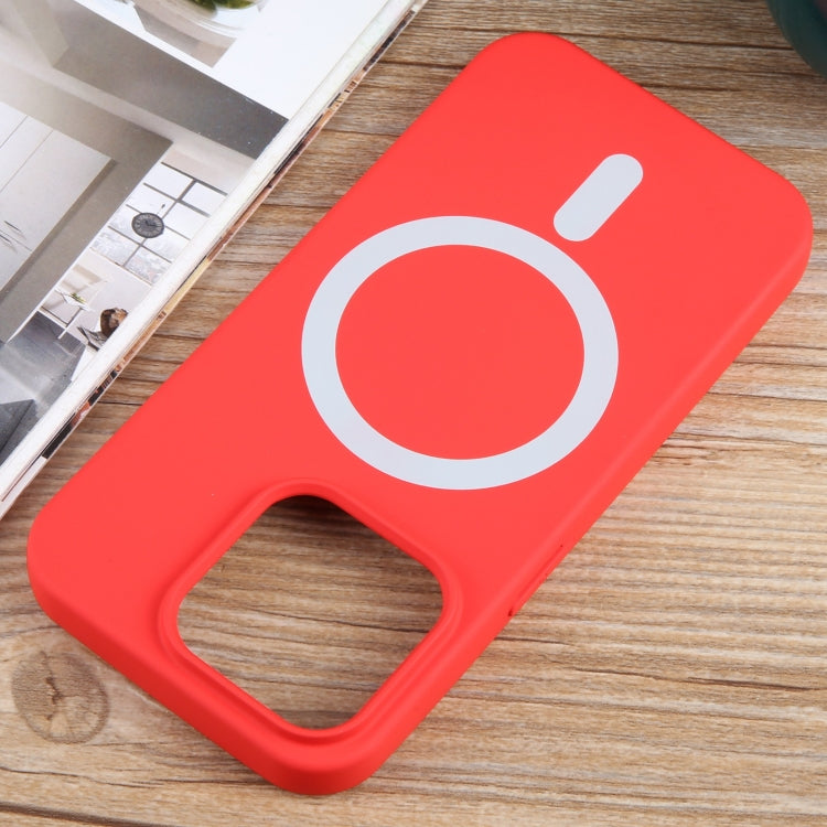 For iPhone 12 Pro MagSafe Liquid Silicone Phone Case(Red) - iPhone 12 / 12 Pro Cases by PMC Jewellery | Online Shopping South Africa | PMC Jewellery