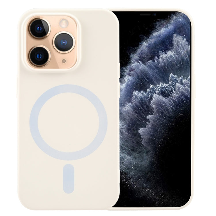 For iPhone 11 Pro Max MagSafe Liquid Silicone Phone Case(White) - iPhone 11 Pro Max Cases by PMC Jewellery | Online Shopping South Africa | PMC Jewellery