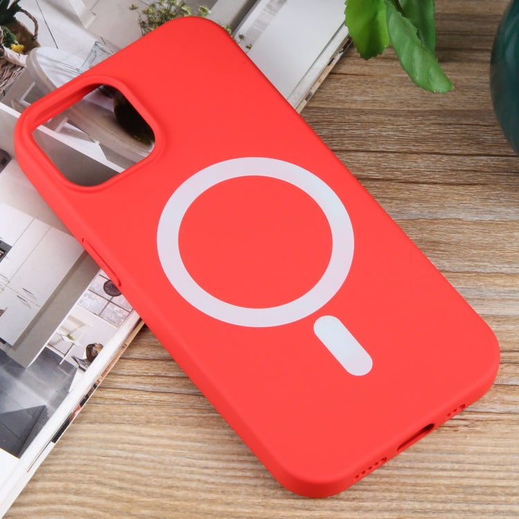 For iPhone 11 MagSafe Liquid Silicone Phone Case(Red) - iPhone 11 Cases by PMC Jewellery | Online Shopping South Africa | PMC Jewellery