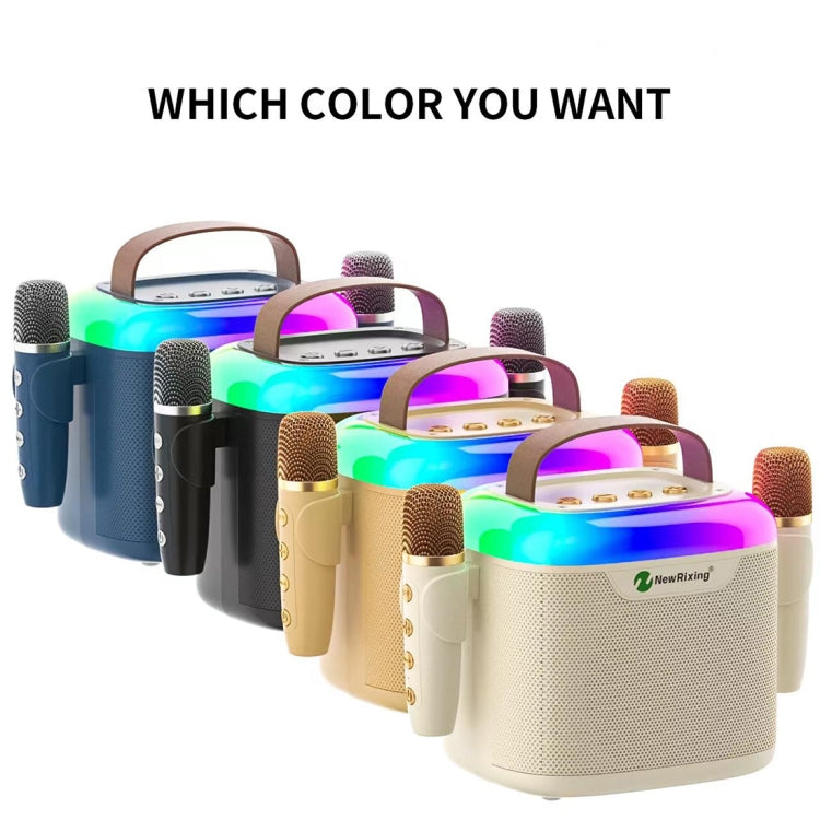 New RiXing NR8805 TWS Portable Smart Bluetooth Speaker with RGB Lighting(Beige) - free shipping - PMC Jewellery - Order now!