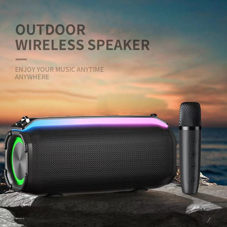 New RiXing NR8809 20W Outdoor Portable TWS Smart Wireless Bluetooth Speaker, Style:Dual Mic(Red) - Desktop Speaker by NewRixing | Online Shopping South Africa | PMC Jewellery | Buy Now Pay Later Mobicred