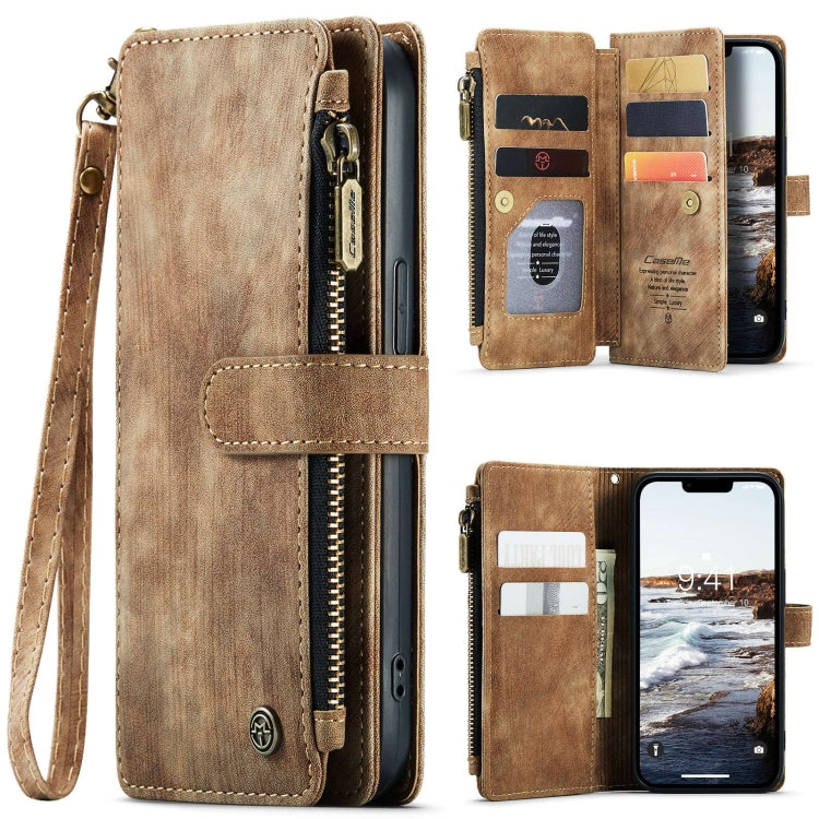 For iPhone 15 Plus CaseMe C30 Multifunctional Leather Phone Case(Brown) - free shipping - PMC Jewellery - Order now!