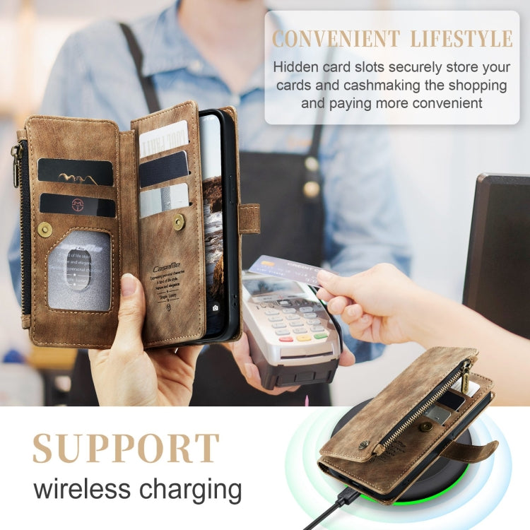 For iPhone 15 Plus CaseMe C30 Multifunctional Leather Phone Case(Brown) - free shipping - PMC Jewellery - Order now!