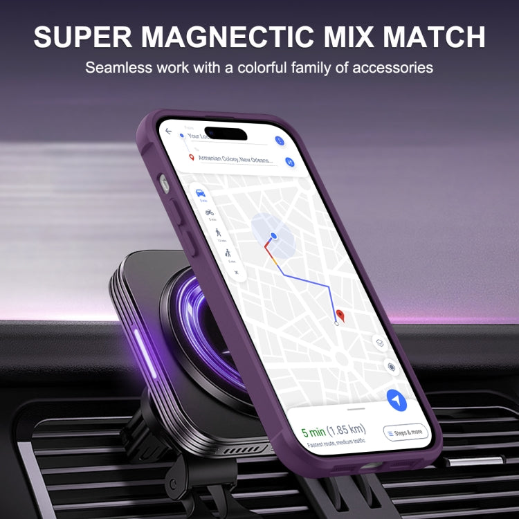 For iPhone 14 Pro Max MagSafe Magnetic Phone Case(Purple) - iPhone 14 Pro Max Cases by PMC Jewellery | Online Shopping South Africa | PMC Jewellery