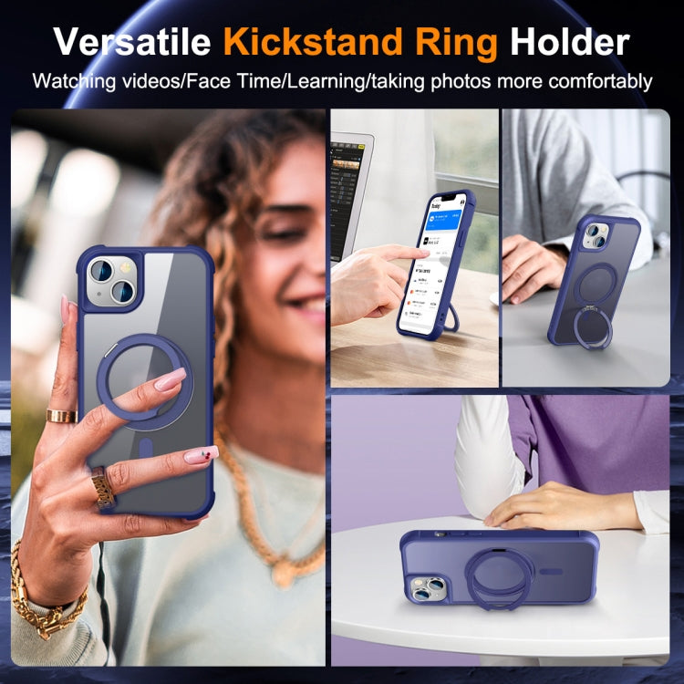 For iPhone 15 Plus MagSafe Magnetic Rotating Holder Phone Case(Klein Blue) - iPhone 15 Plus Cases by PMC Jewellery | Online Shopping South Africa | PMC Jewellery