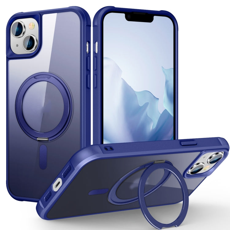 For iPhone 15 MagSafe Magnetic Rotating Holder Phone Case(Klein Blue) - iPhone 15 Cases by PMC Jewellery | Online Shopping South Africa | PMC Jewellery