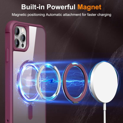 For iPhone 13 Pro Max / 12 Pro Max MagSafe Magnetic Rotating Holder Phone Case(Wine Red) - iPhone 13 Pro Max Cases by PMC Jewellery | Online Shopping South Africa | PMC Jewellery