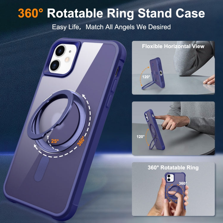 For iPhone 12 / 12 Pro MagSafe Magnetic Rotating Holder Phone Case(Klein Blue) - iPhone 12 / 12 Pro Cases by PMC TechLife | Online Shopping South Africa | PMC TechLife