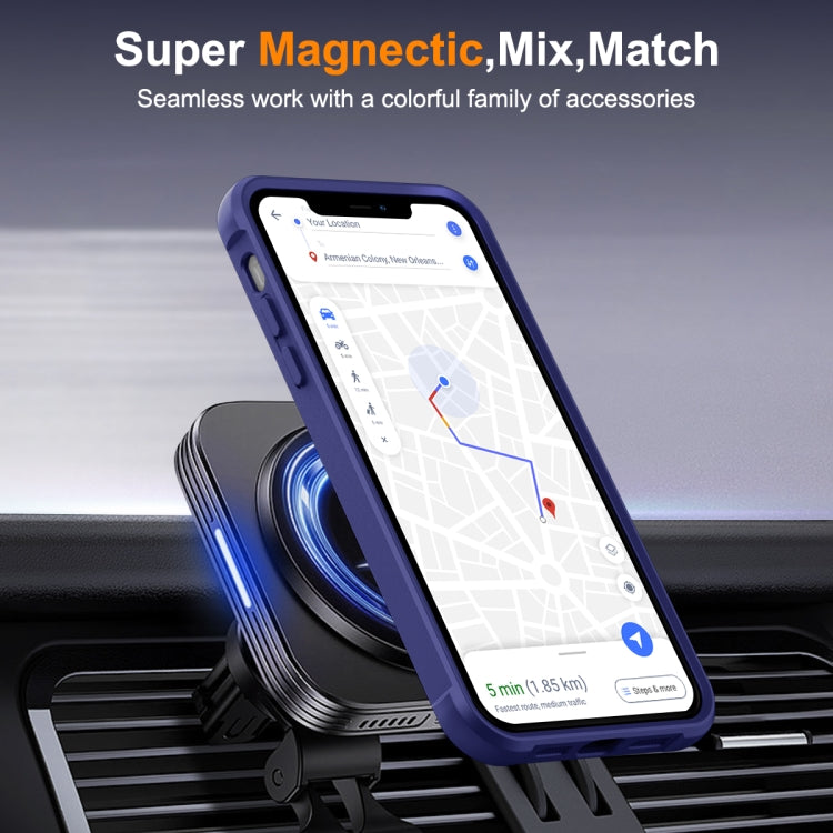 For iPhone 12 / 12 Pro MagSafe Magnetic Rotating Holder Phone Case(Klein Blue) - iPhone 12 / 12 Pro Cases by PMC TechLife | Online Shopping South Africa | PMC TechLife