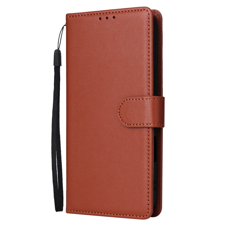 For iPhone 16 Plus Multifunctional Horizontal Flip Leather Phone Case with Three Card Slots(Brown) - iPhone 16 Plus Cases by PMC Jewellery | Online Shopping South Africa | PMC Jewellery | Buy Now Pay Later Mobicred