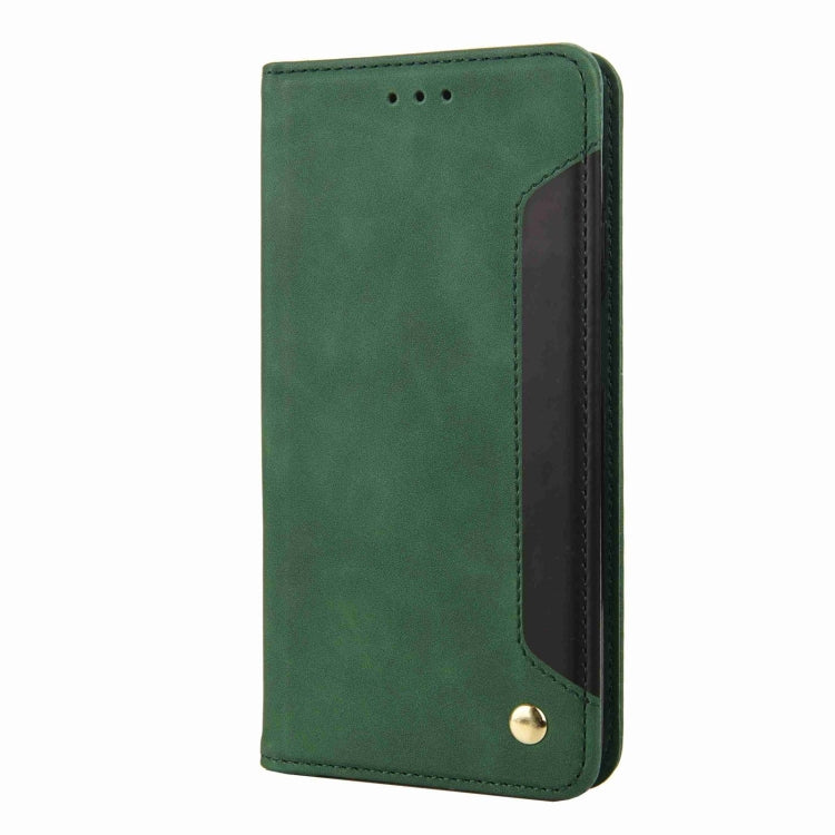 For iPhone 16 Pro Skin Feel Splicing Leather Phone Case(Green) - iPhone 16 Pro Cases by PMC Jewellery | Online Shopping South Africa | PMC Jewellery | Buy Now Pay Later Mobicred