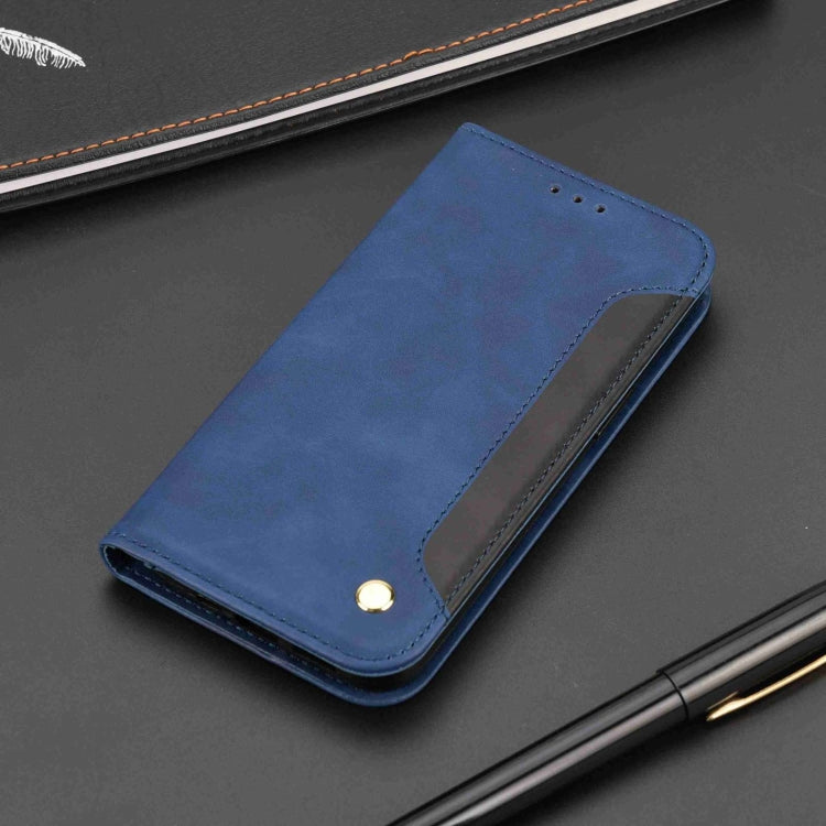 For iPhone 16 Plus Skin Feel Splicing Leather Phone Case(Blue) - iPhone 16 Plus Cases by PMC Jewellery | Online Shopping South Africa | PMC Jewellery | Buy Now Pay Later Mobicred