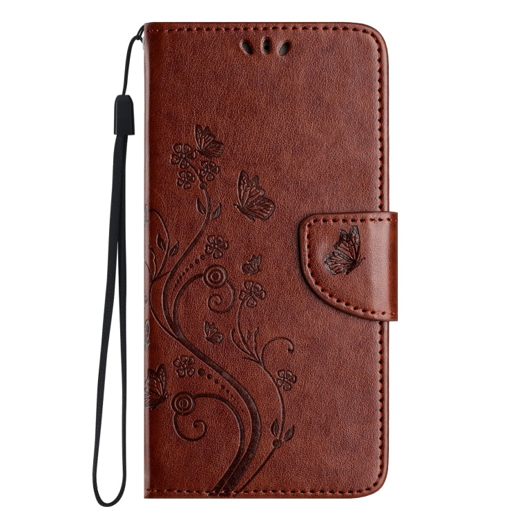 For iPhone 16 Butterfly Flower Pattern Flip Leather Phone Case(Brown) - free shipping - PMC TechLife - Order now!