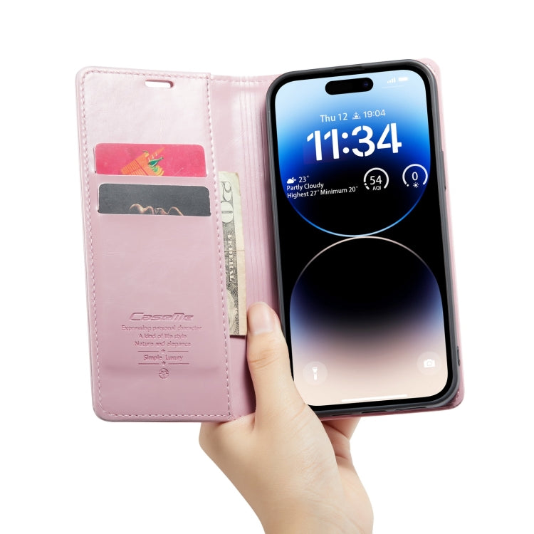 For iPhone 15 Pro Max CaseMe 003 Crazy Horse Texture Leather Phone Case(Rose Gold) - iPhone 15 Pro Max Cases by CaseMe | Online Shopping South Africa | PMC Jewellery | Buy Now Pay Later Mobicred