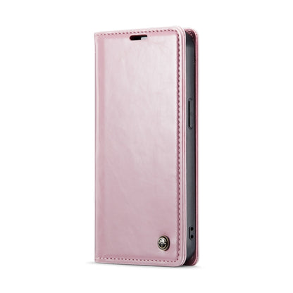 For iPhone 15 Plus CaseMe 003 Crazy Horse Texture Leather Phone Case(Rose Gold) - iPhone 15 Plus Cases by CaseMe | Online Shopping South Africa | PMC Jewellery | Buy Now Pay Later Mobicred