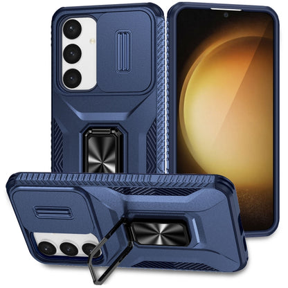 For Samsung Galaxy S24 5G / S25 5G Sliding Camshield Holder Phone Case(Blue) - Galaxy S24 5G Cases by PMC Jewellery | Online Shopping South Africa | PMC Jewellery | Buy Now Pay Later Mobicred