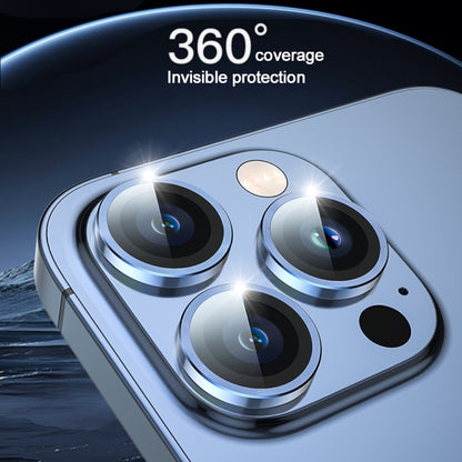 For iPhone 15 Pro TOTU PG-1 Golden Shield Series Metal Frame Lens Protector(Sliver) - Lens & Accessories by TOTUDESIGN | Online Shopping South Africa | PMC Jewellery | Buy Now Pay Later Mobicred