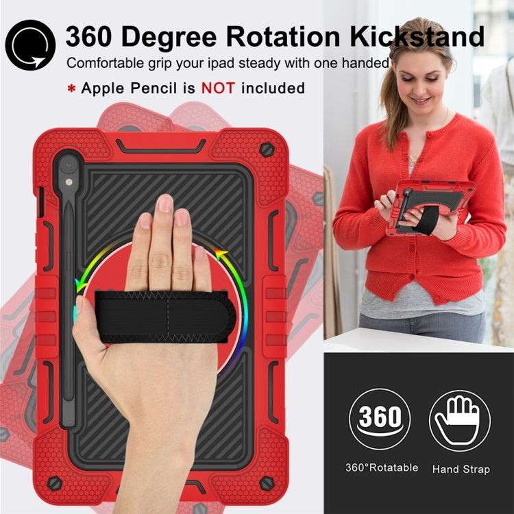 For Samsung Galaxy Tab S9 360 Degree Rotation PC Contrast Silicone Tablet Case(Red + Black) - Galaxy Tab S9 Cases by PMC Jewellery | Online Shopping South Africa | PMC Jewellery | Buy Now Pay Later Mobicred