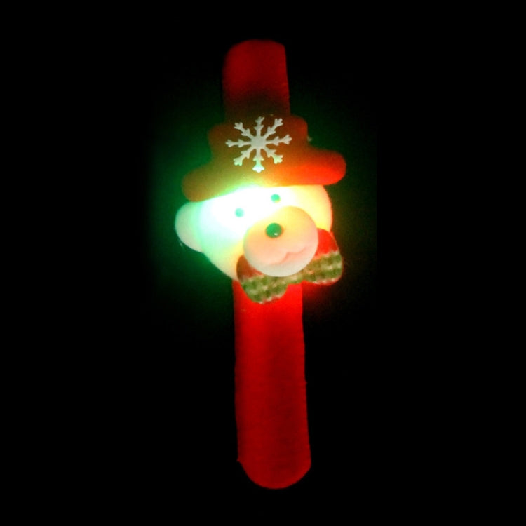 Santa Style Flash Light Merry Christmas Slap Pat Circle Wristband(Flannel Light Bear) - Christmas Wearable Decoration by PMC Jewellery | Online Shopping South Africa | PMC Jewellery | Buy Now Pay Later Mobicred