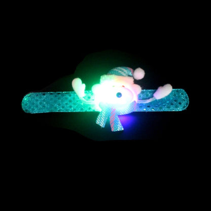 Santa Style Flash Light Merry Christmas Slap Pat Circle Wristband(Sequins Light Bear) - Christmas Wearable Decoration by PMC Jewellery | Online Shopping South Africa | PMC Jewellery | Buy Now Pay Later Mobicred