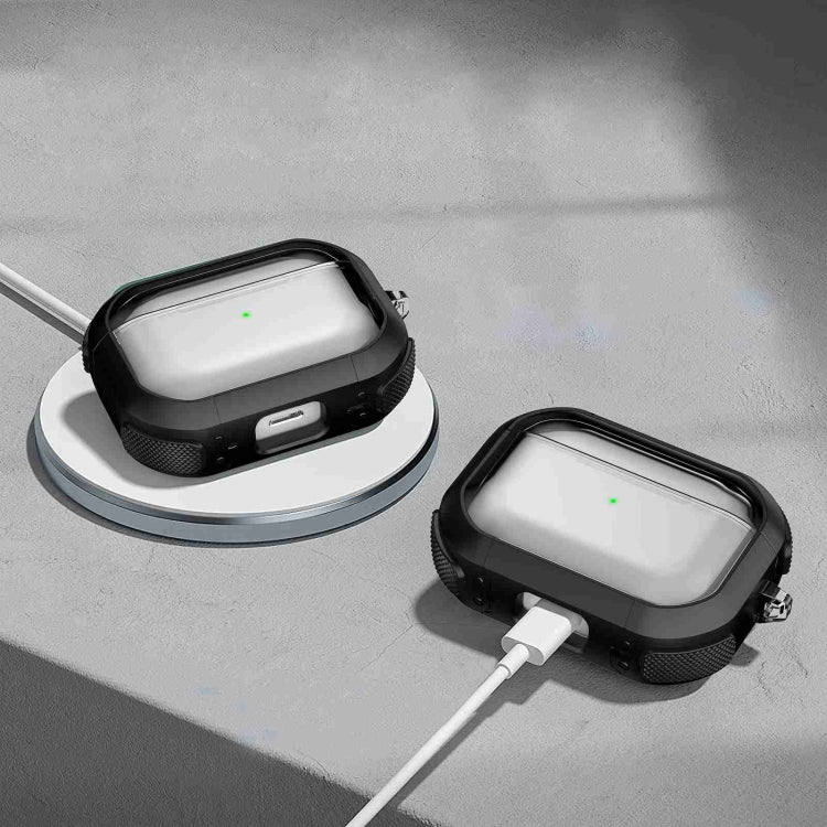 For AirPods Pro Thunder Transparent Armor Wireless Earphones Protective Case(Brown) - For AirPods Pro by PMC Jewellery | Online Shopping South Africa | PMC Jewellery | Buy Now Pay Later Mobicred