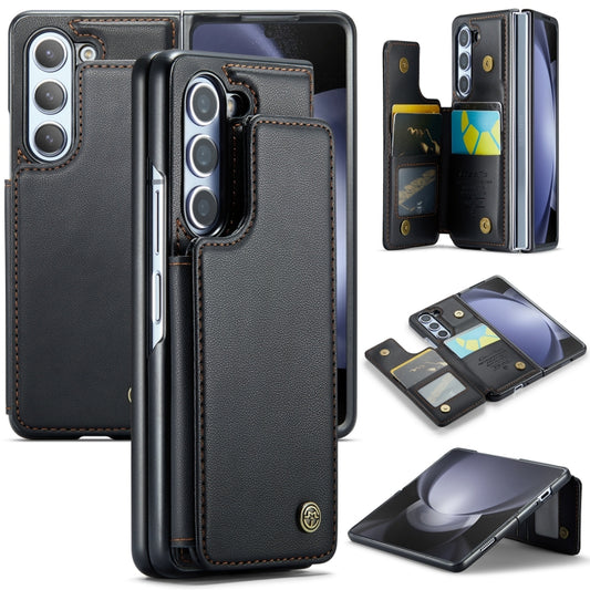 For Samsung Galaxy Z Fold5 CaseMe C22 PC+TPU Business Style RFID Anti-theft Leather Phone Case(Black) - Galaxy Z Fold5 Cases by CaseMe | Online Shopping South Africa | PMC Jewellery | Buy Now Pay Later Mobicred