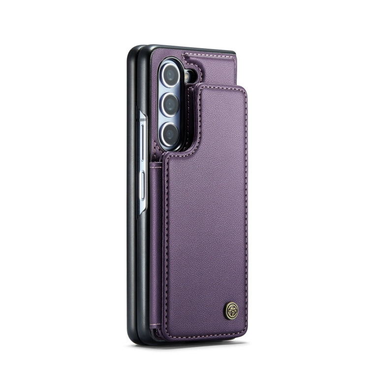 For Samsung Galaxy Z Fold5 CaseMe C22 PC+TPU Business Style RFID Anti-theft Leather Phone Case(Purple) - Galaxy Z Fold5 Cases by CaseMe | Online Shopping South Africa | PMC Jewellery | Buy Now Pay Later Mobicred