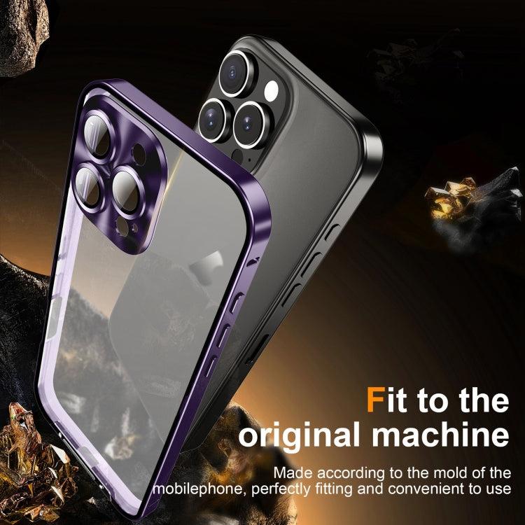 For iPhone 16 Pro Max Frosted Metal Phone Case(Purple) - iPhone 16 Pro Max Cases by PMC Jewellery | Online Shopping South Africa | PMC Jewellery | Buy Now Pay Later Mobicred