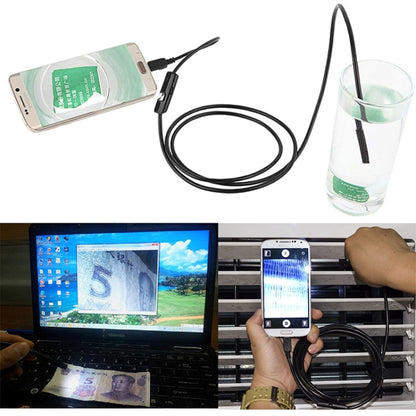 AN97 Waterproof Micro USB Endoscope Snake Tube Inspection Camera for Parts of OTG Function Android Mobile Phone, with 6 LEDs, Lens Diameter:8mm(Length: 10m) -  by PMC Jewellery | Online Shopping South Africa | PMC Jewellery | Buy Now Pay Later Mobicred