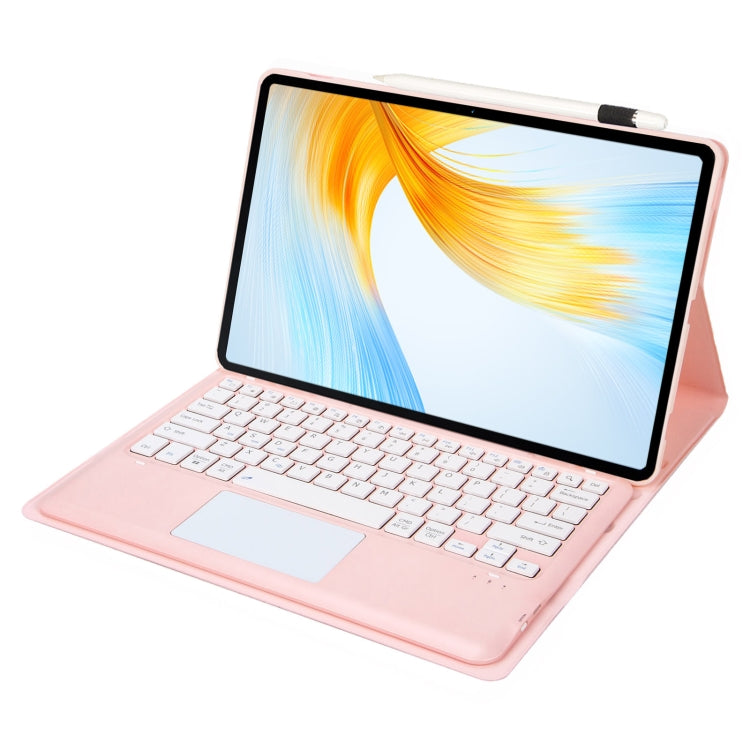 For Honor MagicPad 13 AH16-A TPU Ultra-thin Detachable Bluetooth Keyboard Tablet Leather Case with Touchpad(Pink) - Huawei Keyboard by PMC TechLife | Online Shopping South Africa | PMC TechLife