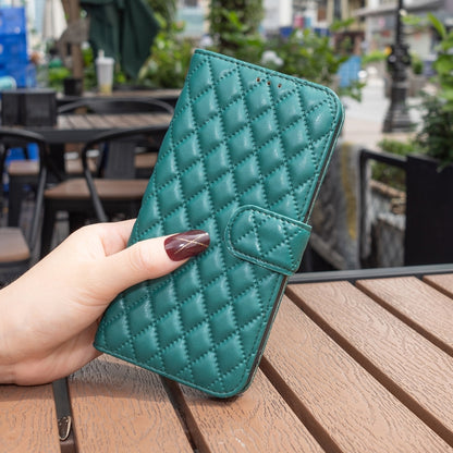 For Honor X7b Diamond Lattice Wallet Flip Leather Phone Case(Green) - Honor Cases by PMC Jewellery | Online Shopping South Africa | PMC Jewellery | Buy Now Pay Later Mobicred