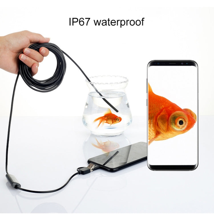 AN100 3 in 1 IP67 Waterproof USB-C / Type-C + Micro USB + USB HD Endoscope Snake Tube Inspection Camera for Parts of OTG Function Android Mobile Phone, with 6 LEDs, Lens Diameter:5.5mm(Length: 1m) -  by PMC Jewellery | Online Shopping South Africa | PMC Jewellery | Buy Now Pay Later Mobicred