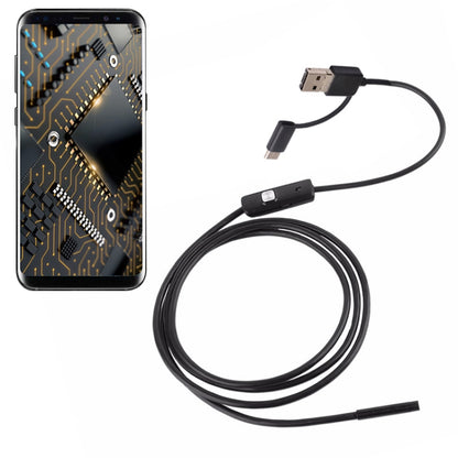 AN100 3 in 1 IP67 Waterproof USB-C / Type-C + Micro USB + USB HD Endoscope Snake Tube Inspection Camera for Parts of OTG Function Android Mobile Phone, with 6 LEDs, Lens Diameter:8mm(Length: 1m) -  by PMC Jewellery | Online Shopping South Africa | PMC Jewellery | Buy Now Pay Later Mobicred