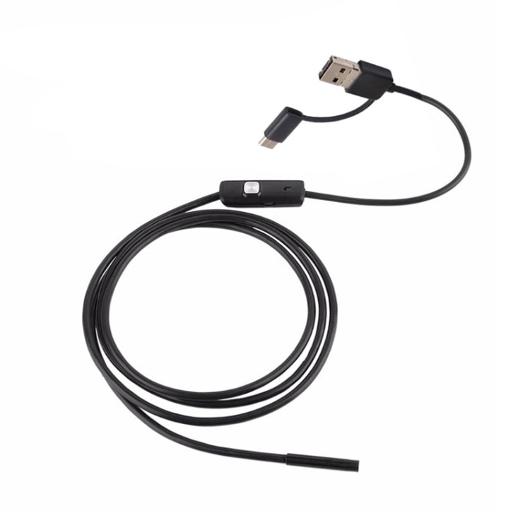 AN100 3 in 1 IP67 Waterproof USB-C / Type-C + Micro USB + USB HD Endoscope Snake Tube Inspection Camera for Parts of OTG Function Android Mobile Phone, with 6 LEDs, Lens Diameter:8mm(Length: 1m) -  by PMC Jewellery | Online Shopping South Africa | PMC Jewellery | Buy Now Pay Later Mobicred